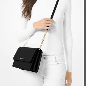 Michael Kors Black “Daniela” cross body purse